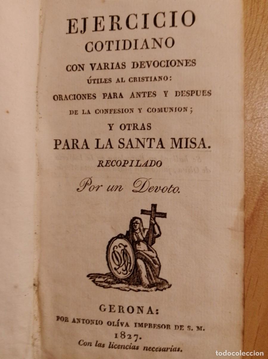 Libros antiguos: 1827 EJERCICIO COTIDIANO CON VARIAS DEVOCIONES PARA LA MISA SANTA - Foto 1