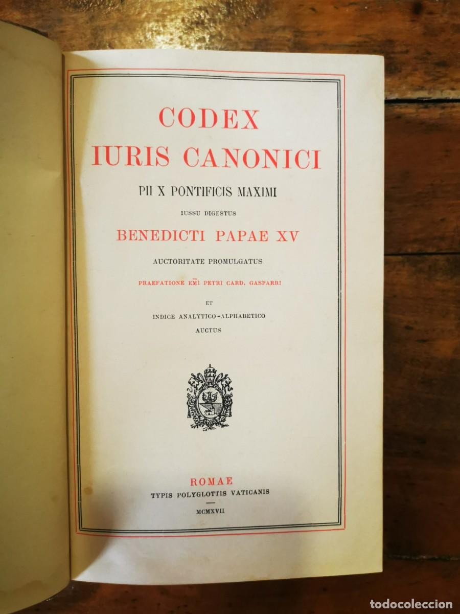 Libros antiguos: CODEX Inris Canonici - Foto 2