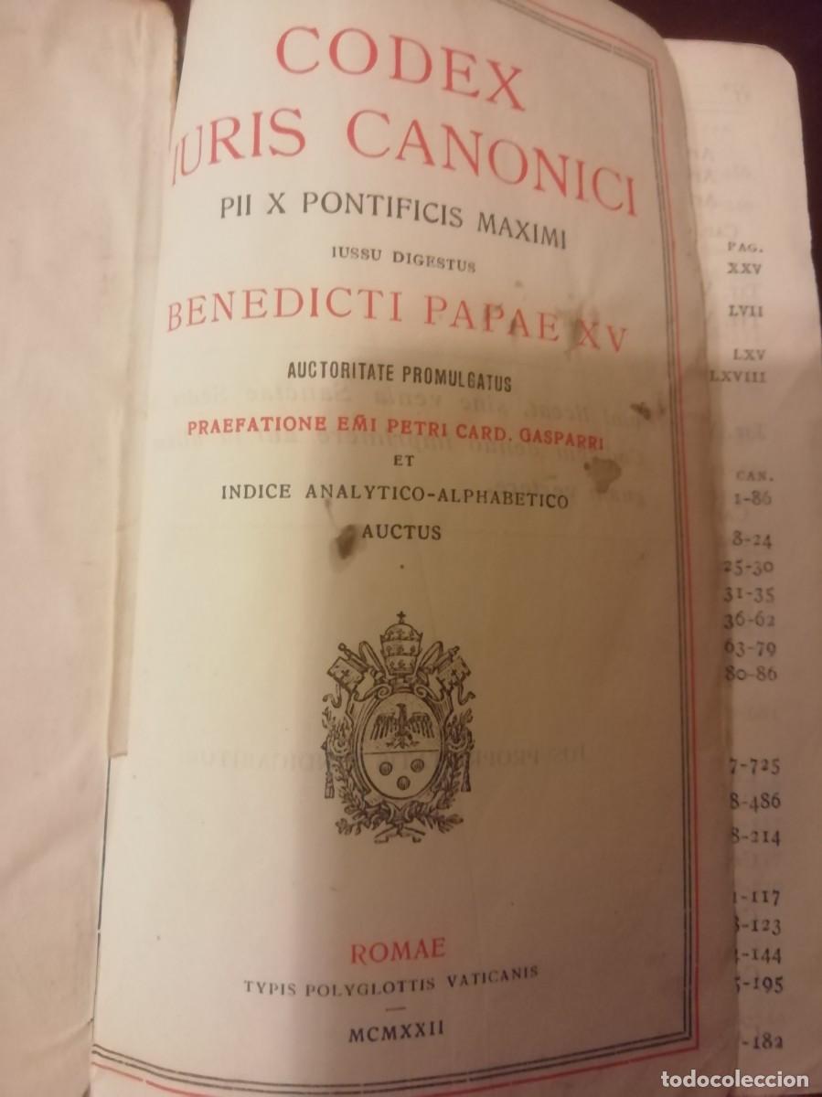 Libros antiguos: CODEX IURIS CANONICI - Foto 3