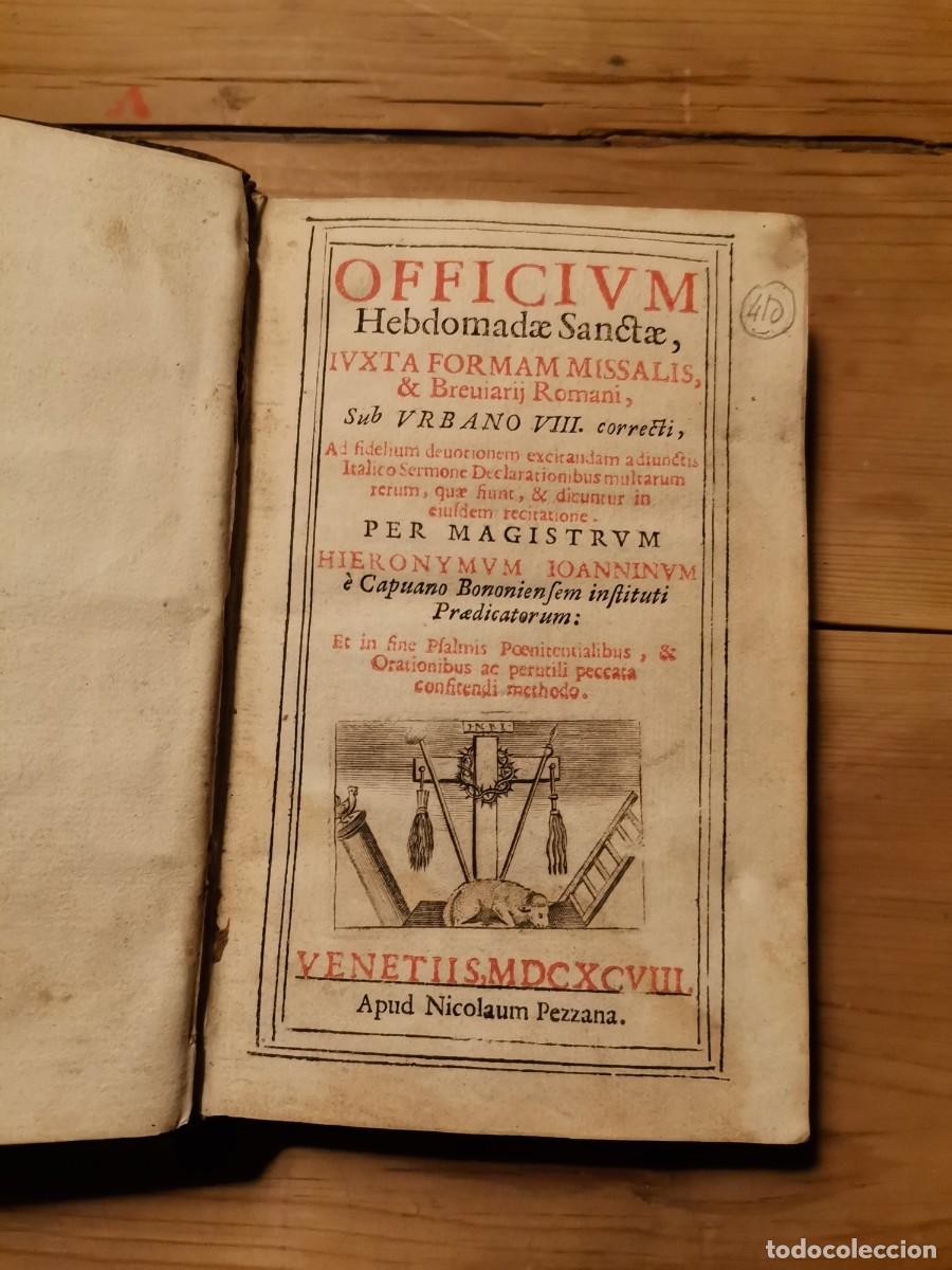 Libros antiguos: Officium 1698 - Foto 3