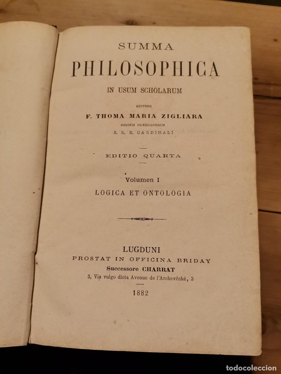 Libros antiguos: Summa Philosophical 1882 - Foto 2