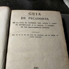 Libros antiguos: FRAY LUIS DE GRANADA: GUÍA DE PECADORES, BARCELONA, SIERRA Y MARTÍ, 1820.. Lote 394842609