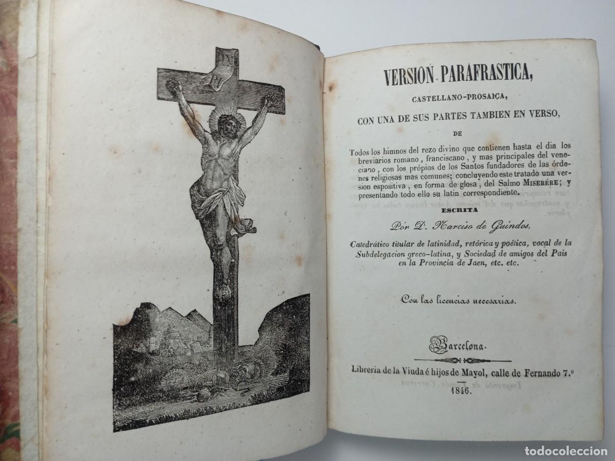 Livros antigos: Narciso de Guindos. Versi&oacute;n parafrastica castellano-prosaica