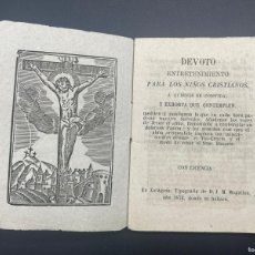 Libros antiguos: LIBRO DEVOTO ENTRETENIMIENTO PARA LOS NIÑOS CRISTIANOS - AÑO 1872. Lote 398064114