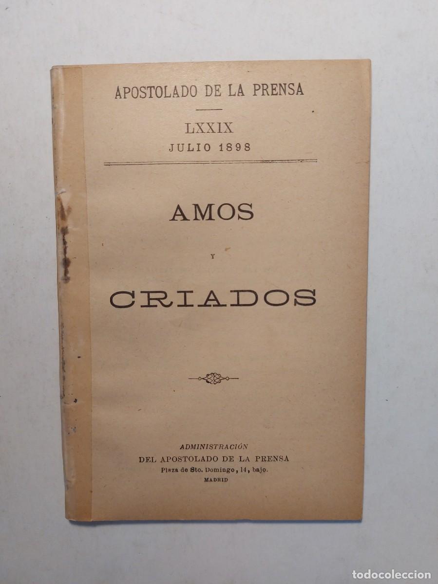 Libros antiguos: Amos y Criados - Foto 1