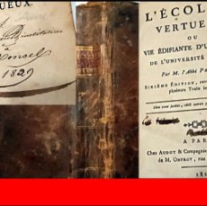 Libros antiguos: AÑO 1810: EL ESCOLAR VIRTUOSO. LIBRO DE 213 AÑOS DE ANTIGÜEDAD CON EX-LIBRIS MANUSCRITO DE LA ÉPOCA.. Lote 400345119
