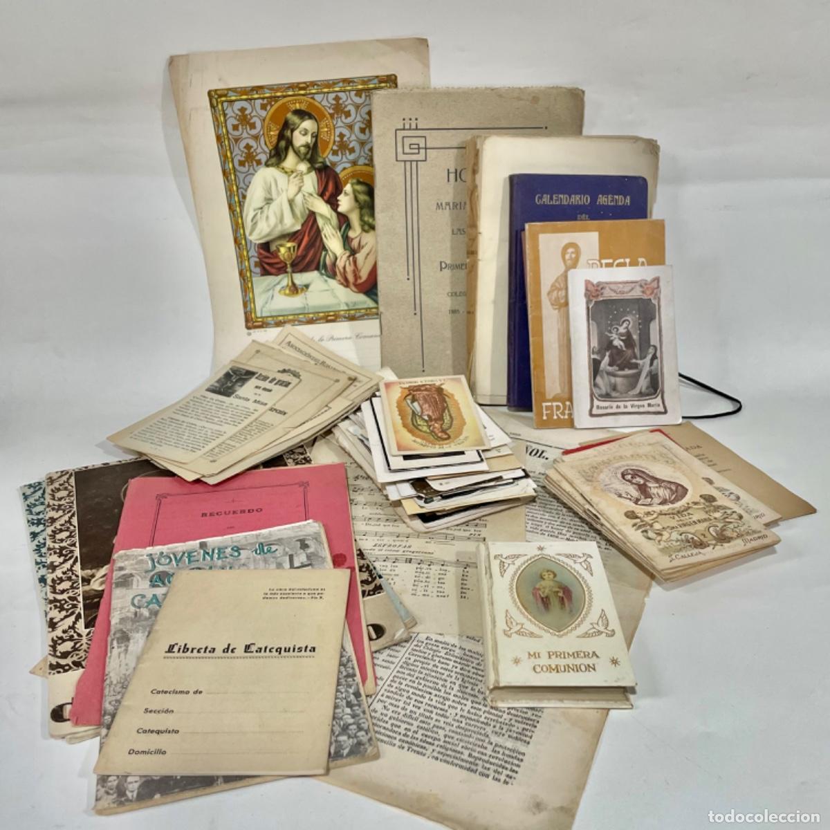 Libros antiguos: 186 piezas variadas de religi&oacute;n - Foto 1