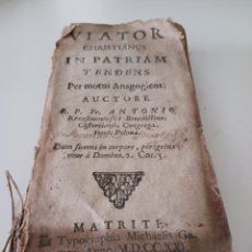 Libros antiguos: VIATOR CHRISTIANUS IN PATRIAM TENDENS FRAILE ANTONIO KRZEFIMOUVSKI BENEDICTINO CISTERCIENSE 1721