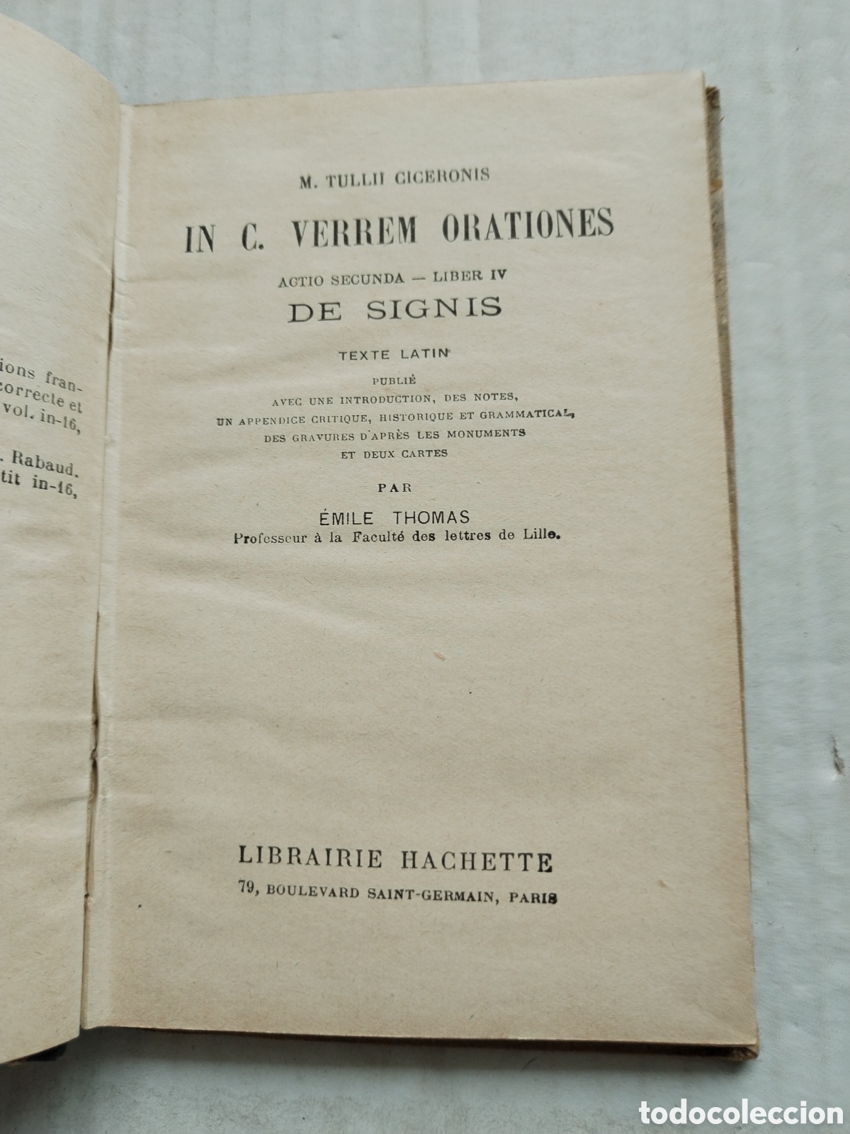 Libros antiguos: ORATIO DE SIGNIS/CICERON - Foto 3