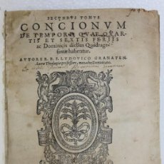 Libros antiguos: CONCIONUM DE TEMPORE QUAE QUARTIS ET SEXTIS FERIIS. SEGUNDO TOMO. LUDOVICO GRANATEN 1577. Lote 402615939