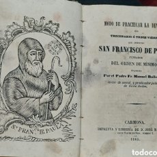 Libros antiguos: MODO DE PRACTICAR LA DEVOCIÓN TERCENARIO O TRECE VIERNES.. Lote 402759429