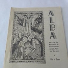 Libros antiguos: ANTIGUO ALBA BOLETÍN DEL NOVICIADO DE LOS SACERDOTES DEL SAGRADO CORAZÓN DE JESÚS-EDITA CALATRAVA