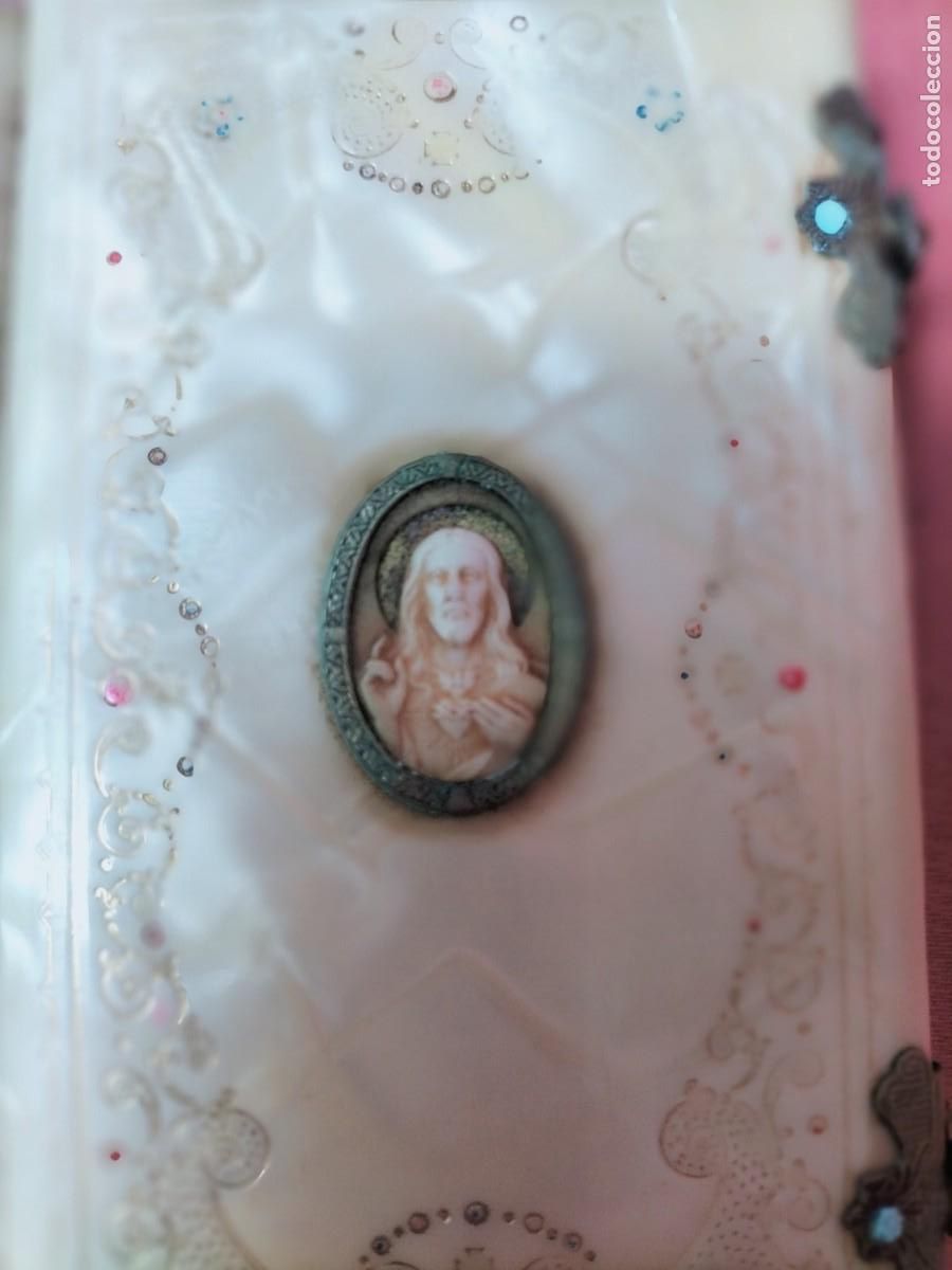 Libros antiguos: Libro de misa de la primera comunion con relieve del corazon de jesus - Foto 3