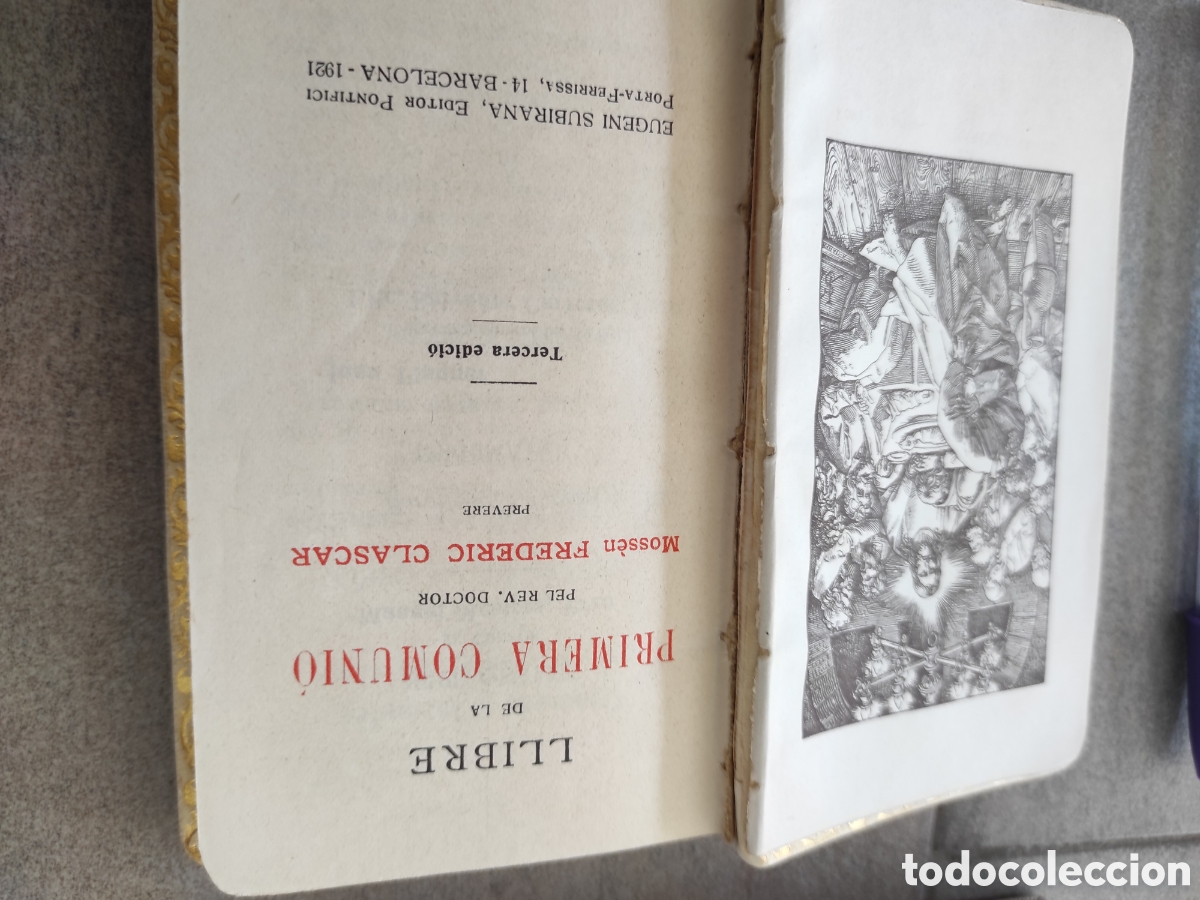 Libros antiguos: Primera comuni&oacute;, Frederic clascar. Ed 1921 - Foto 2