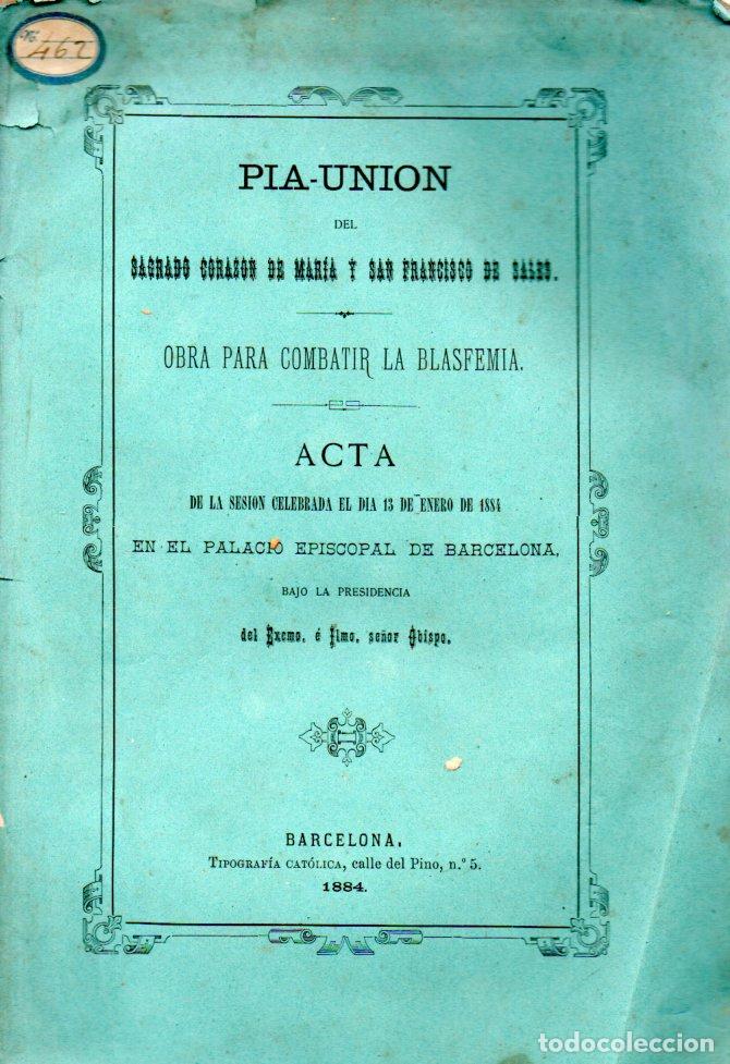 Libros antiguos: PARA COMBATIR LA BLASFEMIA (1884) - Foto 1