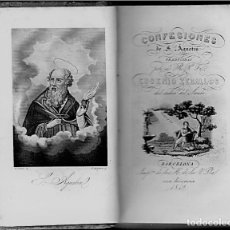 Libros antiguos: SAN AGUSTÍN : CONFESIONES (H. VDA PLA, 1849) DOS TOMOS EN UN VOLUMEN. COMPLETO.