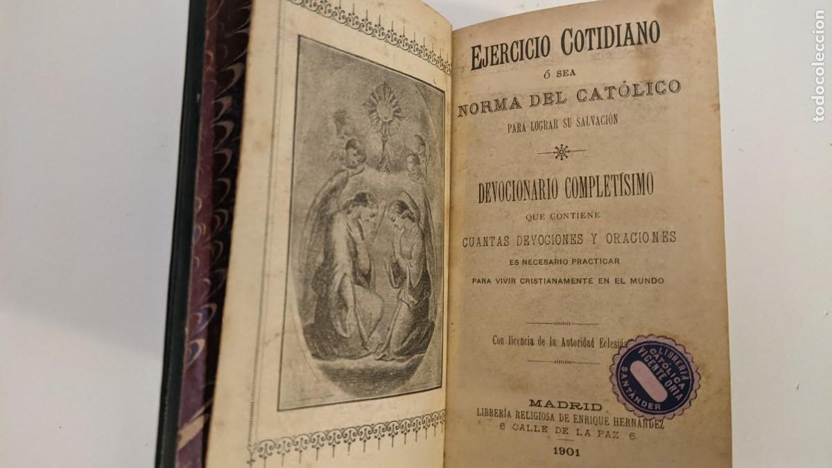 Libros antiguos: EJERCICIO COTIDIANO NORMA DEL CAT&Oacute;LICO 101 - Foto 1