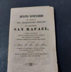 Libros antiguos: DEVOTO NOVENARIO EN OBSEQUIO DEL ARCANGEL SAN RAFAEL - JOSÉ RIUS- 1881