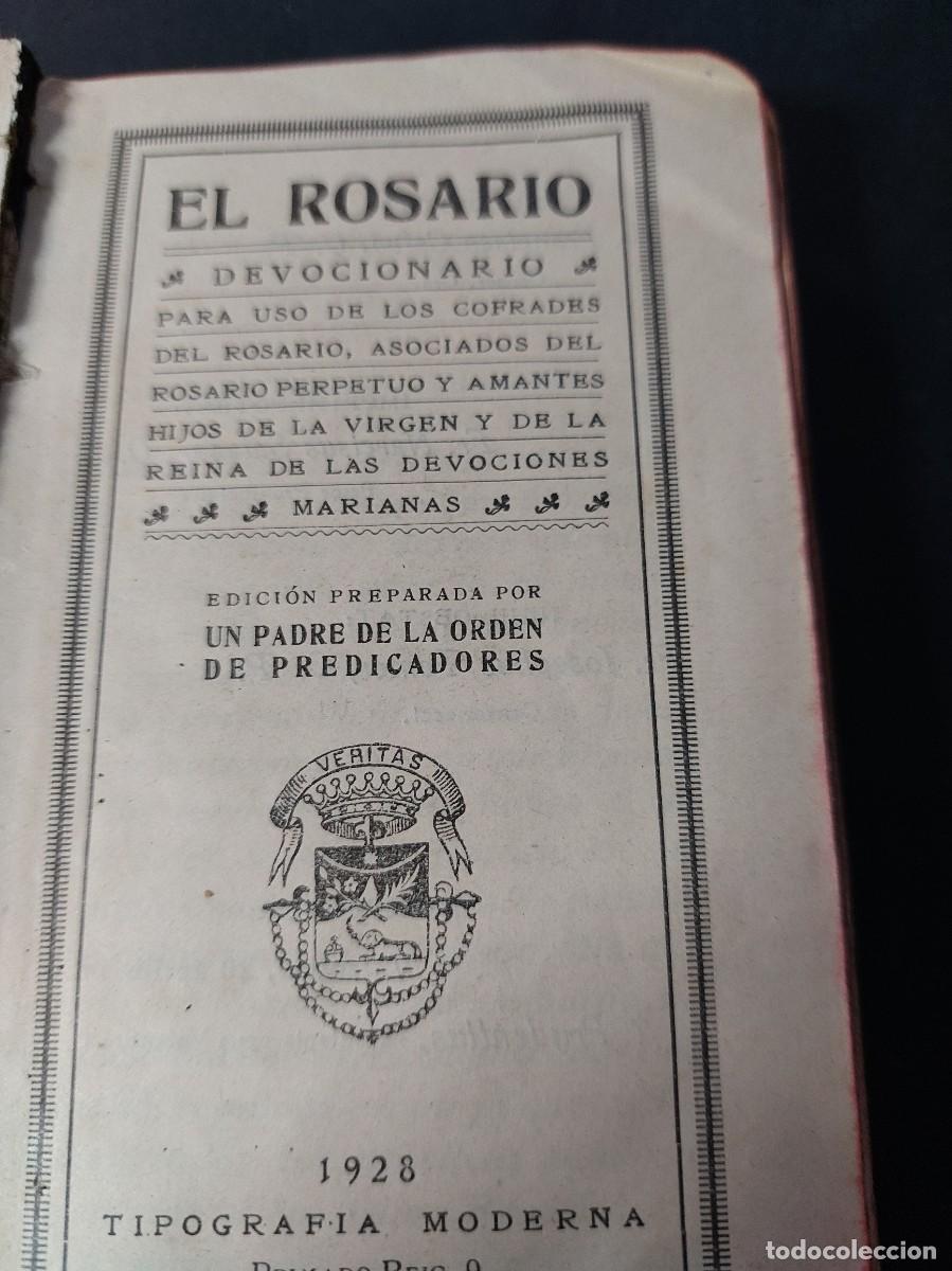 Livros antigos: El rosario-orden de peedicadores- Valencia -1928