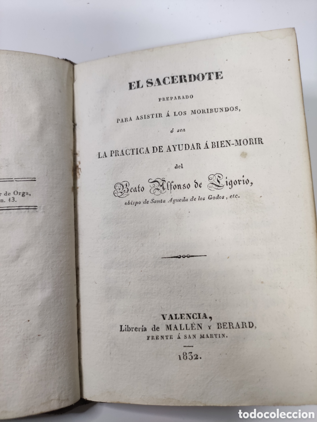 Antiquarische B&uuml;cher: El sacerdote preparado para asistir a los moribundos 1832