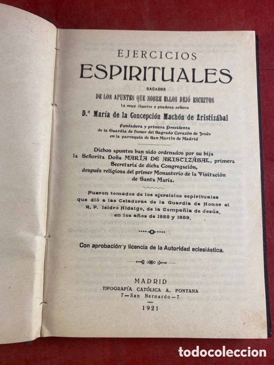 Libros antiguos: EJERCICIOS ESPIRITUALES 1921 - Foto 1
