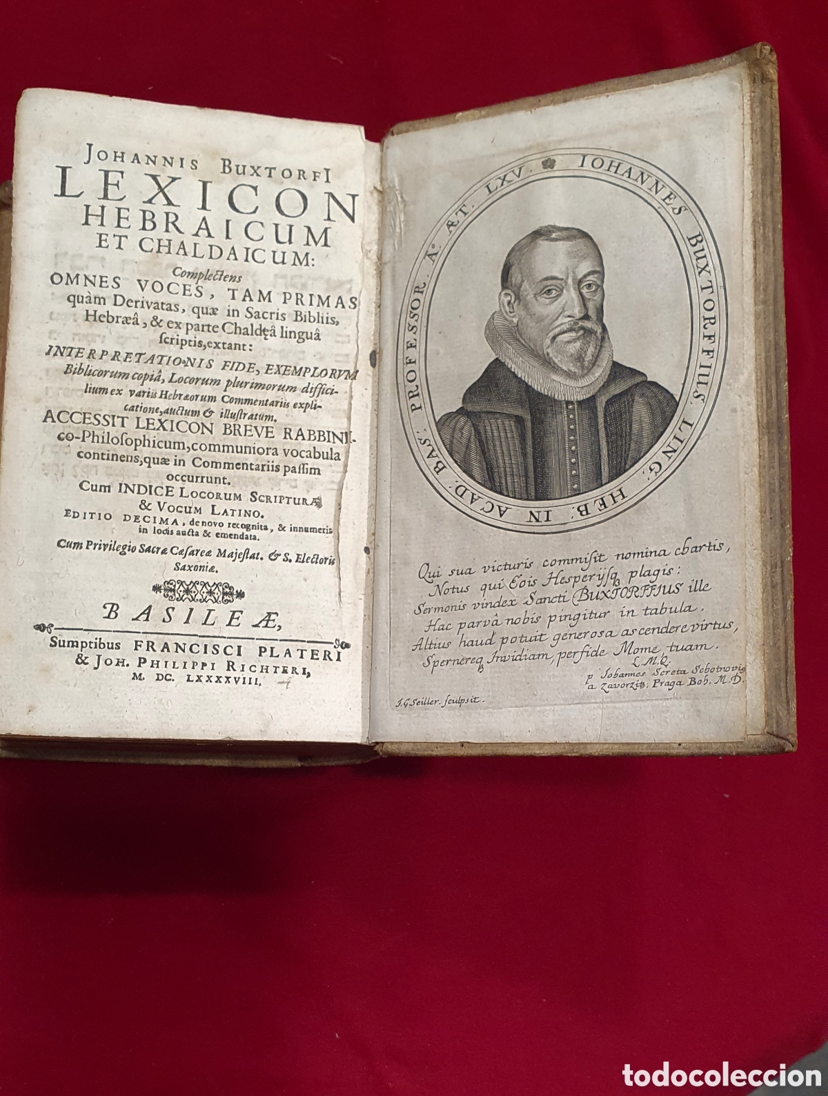 Antiquarische B&uuml;cher: A&Ntilde;O 1698 LEXICON HEBRAICUM , JOHANNIS BUSTOREF