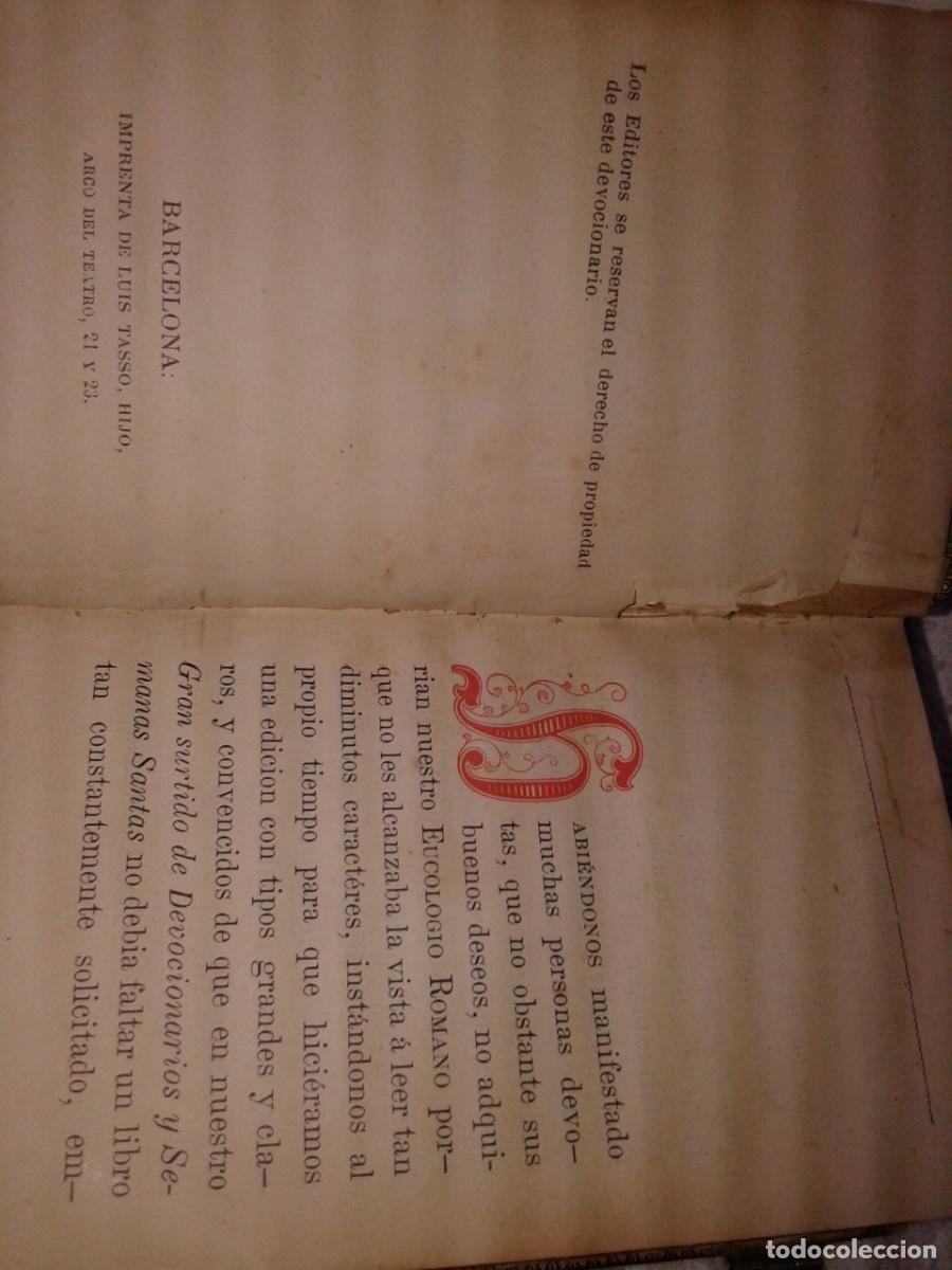 Libros antiguos: EUCOLOGIO ROMANO 1879, B18 - Foto 7