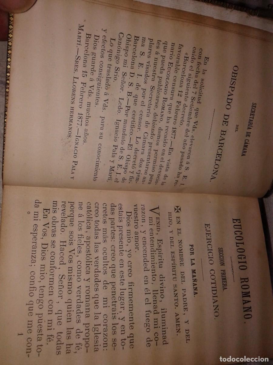 Libros antiguos: EUCOLOGIO ROMANO 1879, B18 - Foto 8