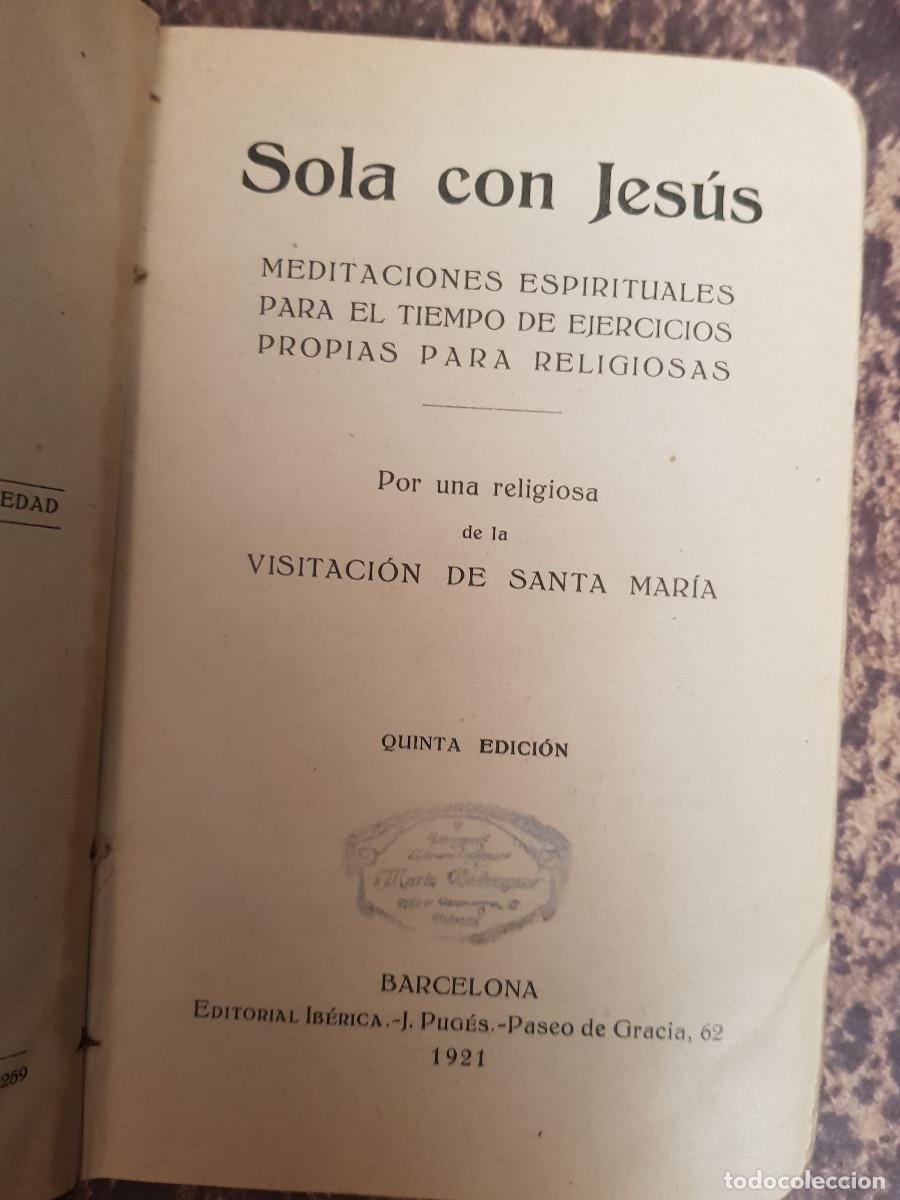 Antiquarische B&uuml;cher: SOLA CON JESUS -A&Ntilde;O-1921