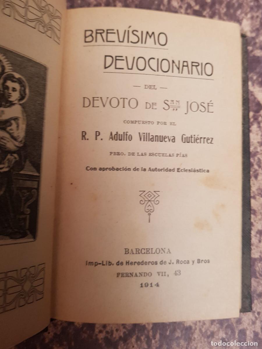 Libros antiguos: DEVOCIONARIO DEL DEVOTO DE SAN JOSE-A&Ntilde;O-1914 - Foto 1