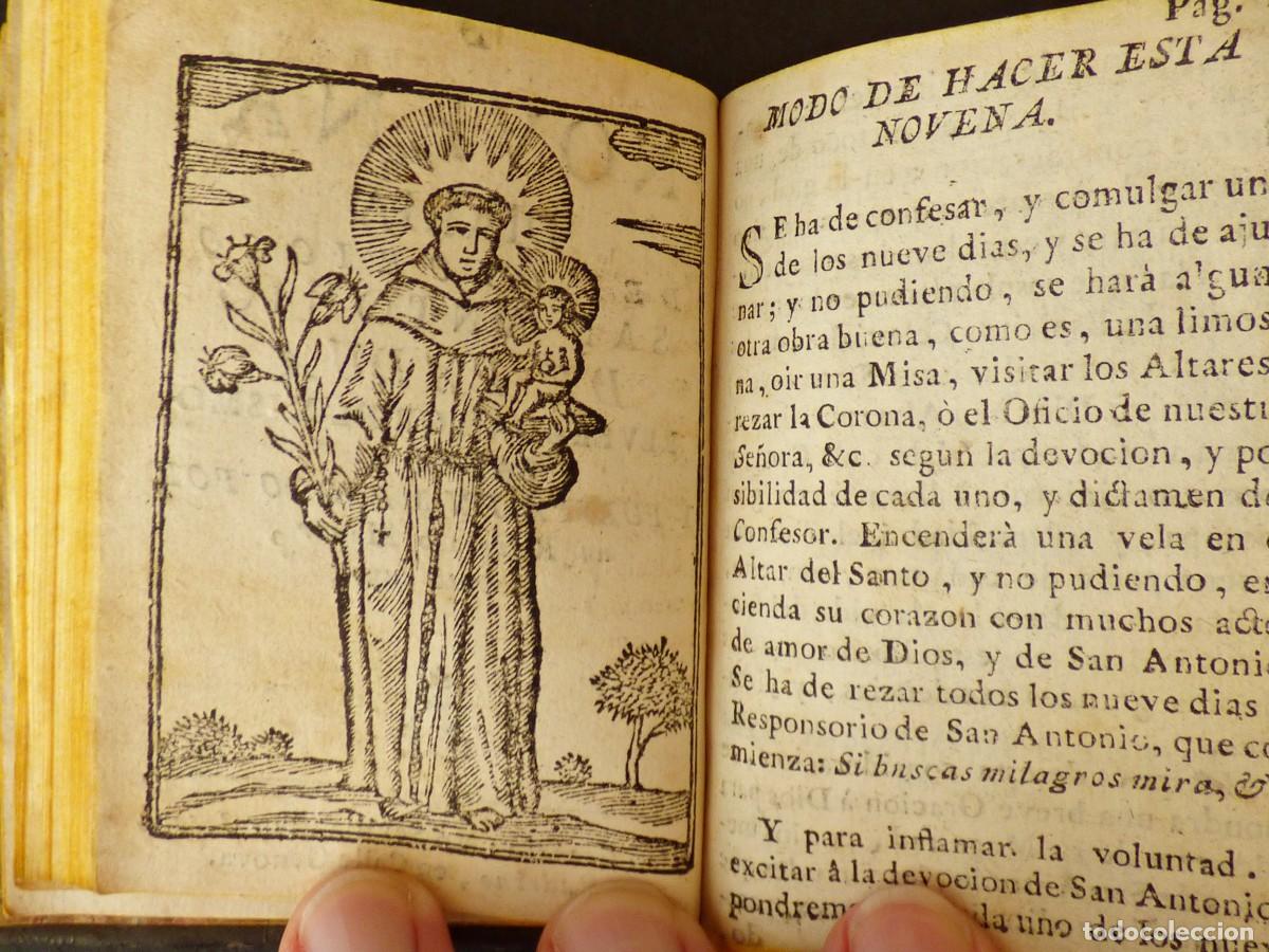 Libros antiguos: NOVENE A LA VIRGEN MAR&Iacute;A, A SAN ANTONIO DE PADUA Y OFRECIMIENTO PASION DE JESUCRISTO 1775- 1845