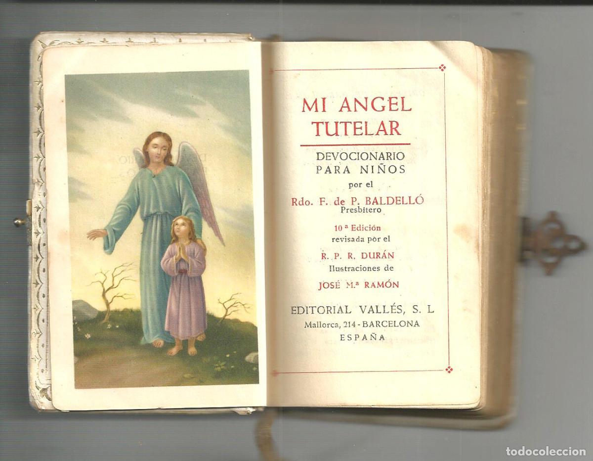 Libros antiguos: MISAL, DEVOCIONARIO COMUNI&Oacute;N *MI &Aacute;NGEL TUTELAR* - TAPAS NACARADAS, RDO. F. DE P. BALDELL&Oacute;, 1959