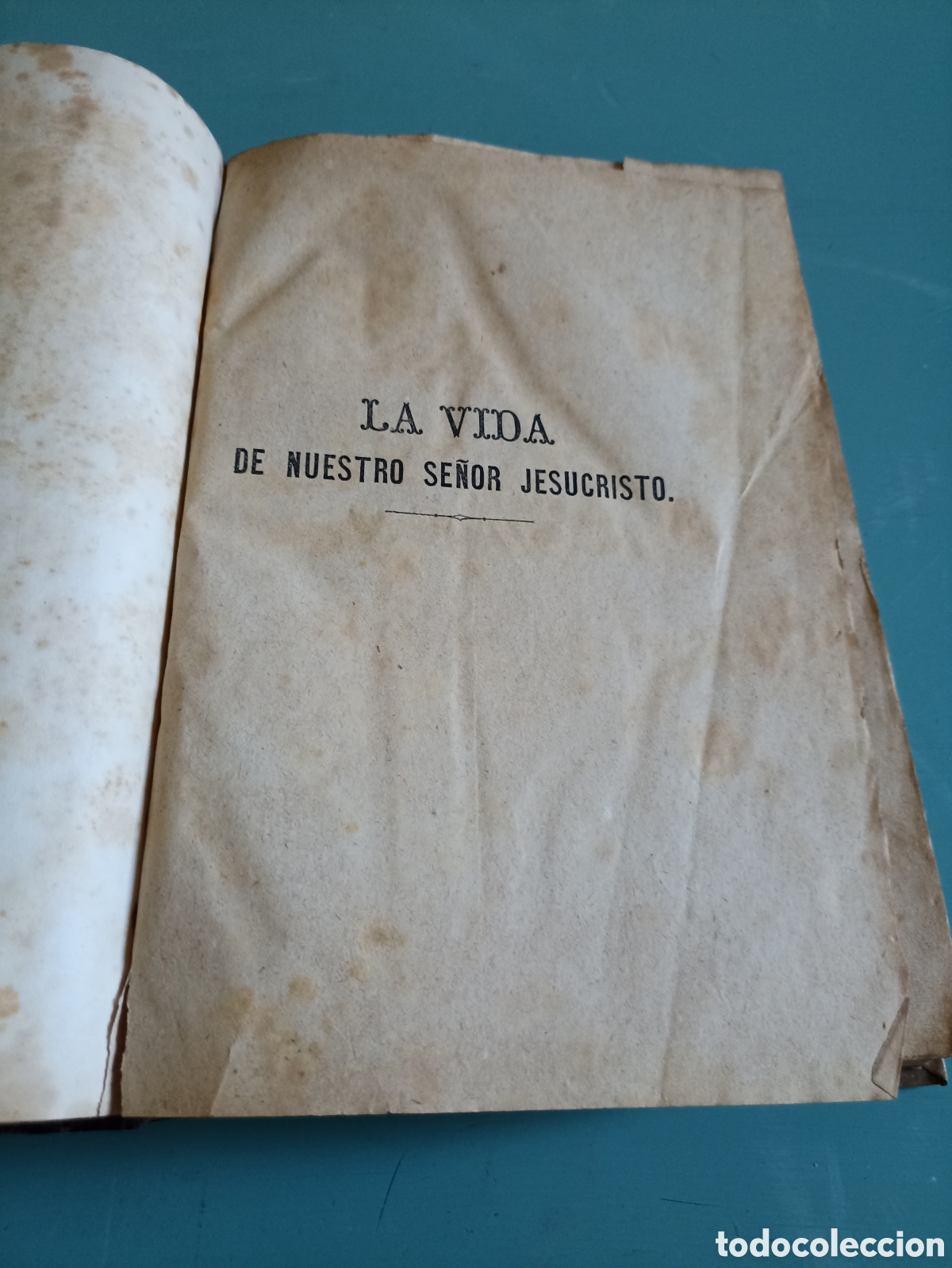 Old books: La vida de nuestro se&ntilde;or Jesucristo. Anglada Vich. Falta hoja portada