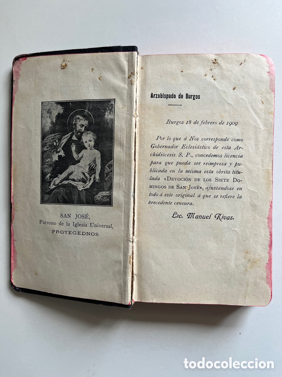 Libros antiguos: Devoci&oacute;n de los Siete Domingos de San Jos&eacute; - Foto 1