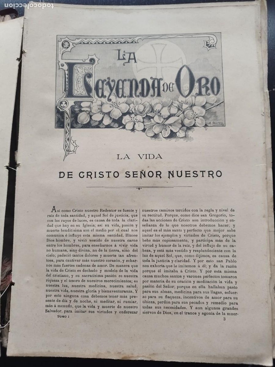 Libros antiguos: LIBRO: LA LEYENDA DE ORO - TOMO 1 - Foto 4