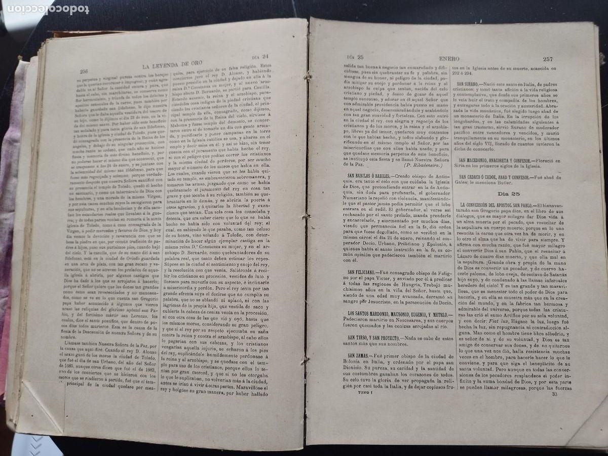 Libros antiguos: LIBRO: LA LEYENDA DE ORO - TOMO 1 - Foto 5