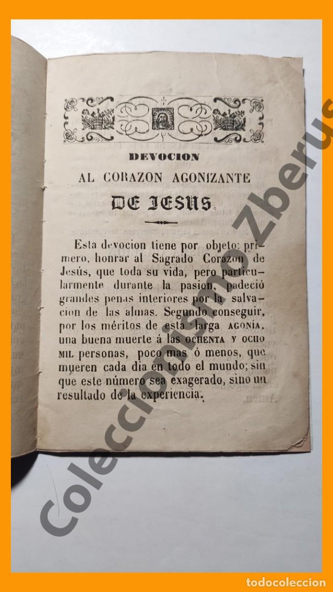 Libros antiguos: Devoci&oacute;n al Coraz&oacute;n Agonizante de Jes&uacute;s (1876) - Foto 3