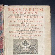 Libros antiguos: 1698 - BREVIARIUM ROMANUM - INNOCENTIUM XII - PARS VERNA
