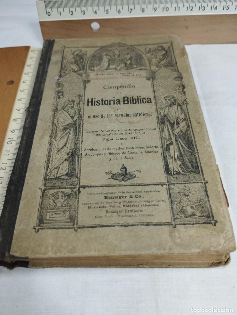 Libros antiguos: Compendio de historia b&iacute;blica, 1883 - Foto 1