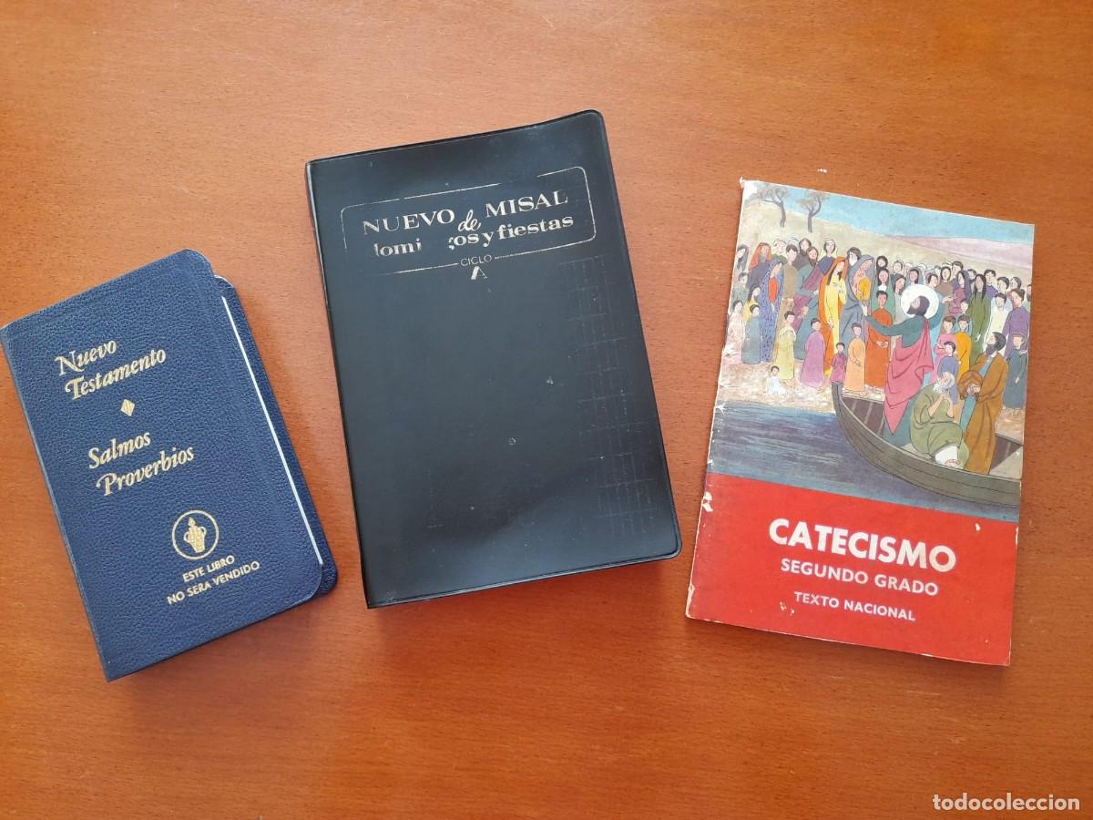 Libros antiguos: Catecismo de 1958, Misal y Nuevo Testamento