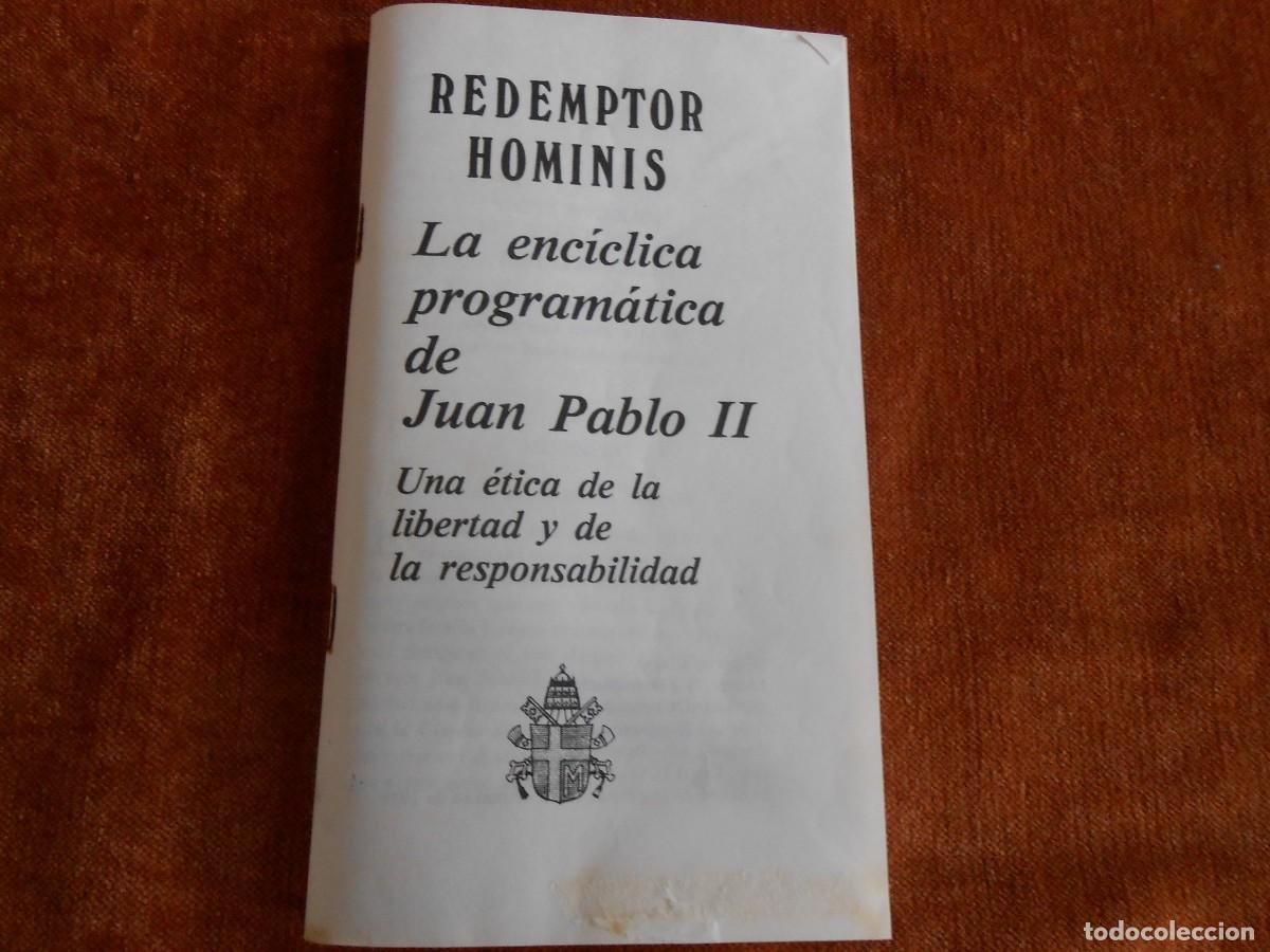 Libros antiguos: REDEMPTOR HOMINIS -Enc&iacute;clica program&aacute;tica de Juan Pablo II - Foto 1