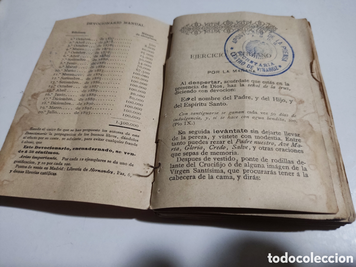 Libros antiguos: Librito devocionario 1893 ejercicio cotidiano - Foto 5