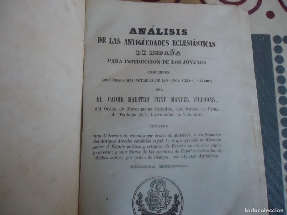 Libros antiguos: ANTIGUEDADES ECLESIASTICAS - Foto 2