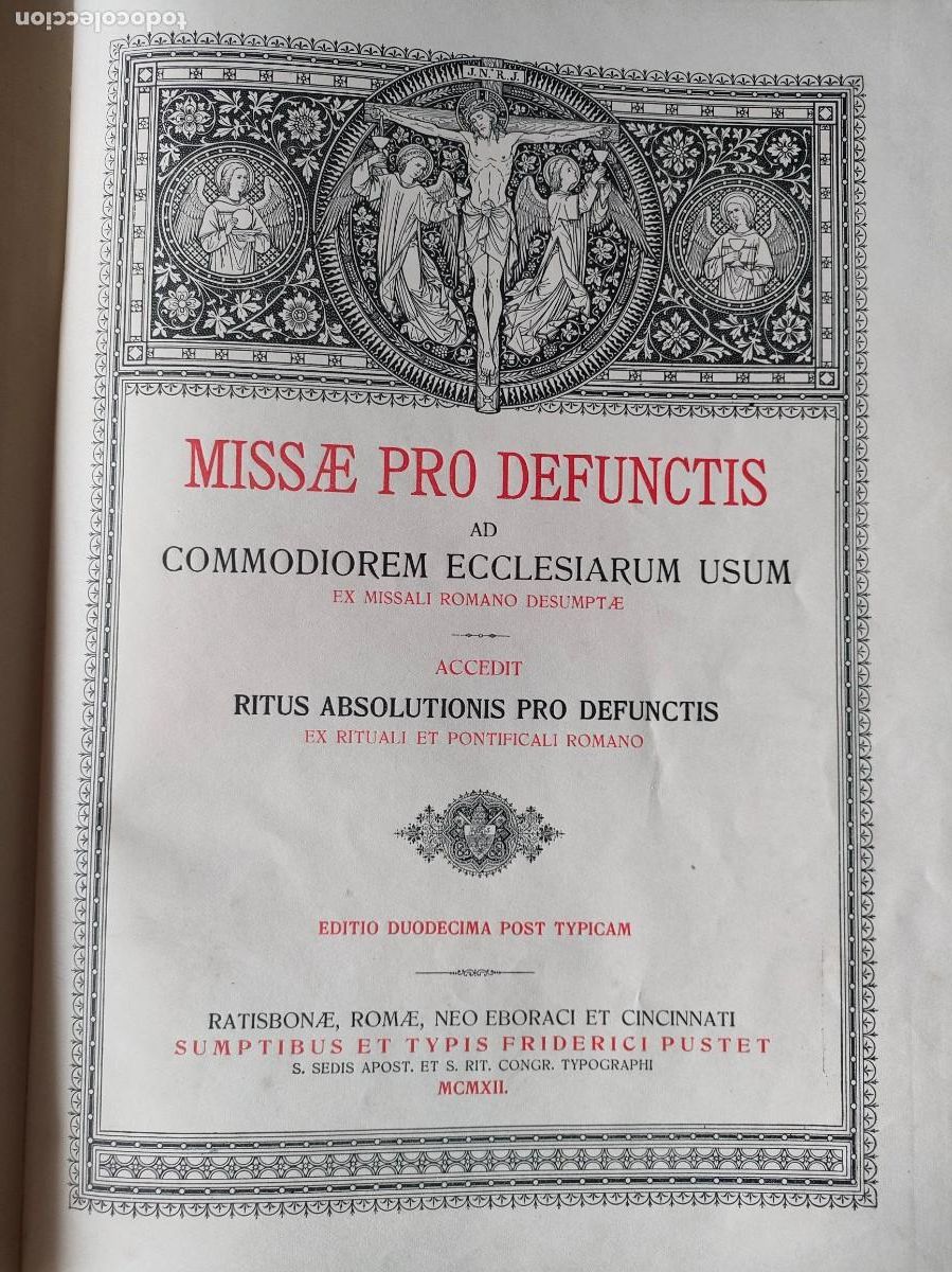 Libros antiguos: Missae Pro Defunctis 1912 - Foto 1