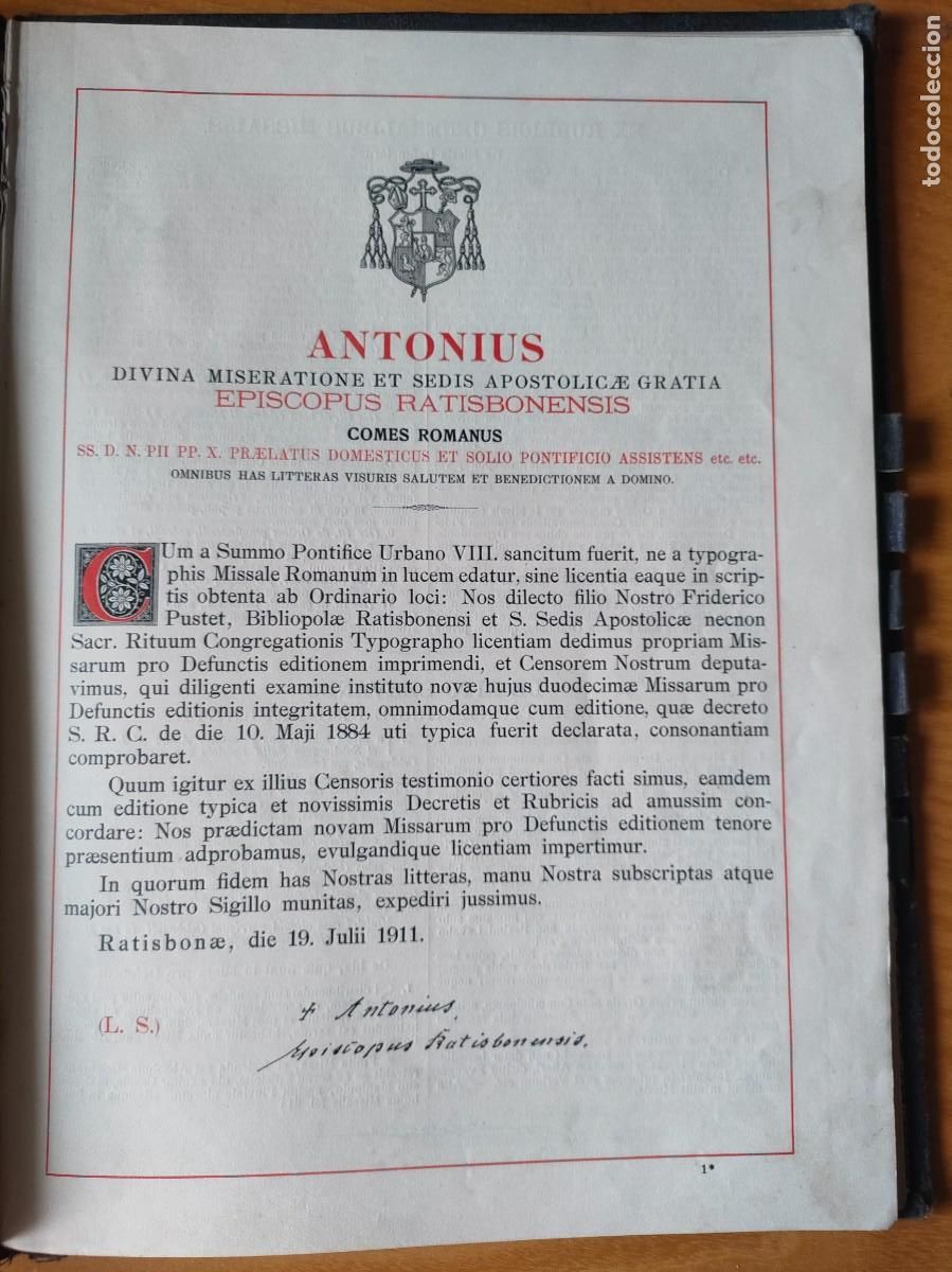 Libros antiguos: Missae Pro Defunctis 1912 - Foto 5