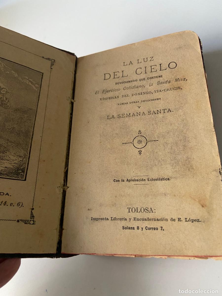 Libros antiguos: 184-La Luz del Cielo y semana santa. Valencia Alvaro Chirivella. Tolosa.