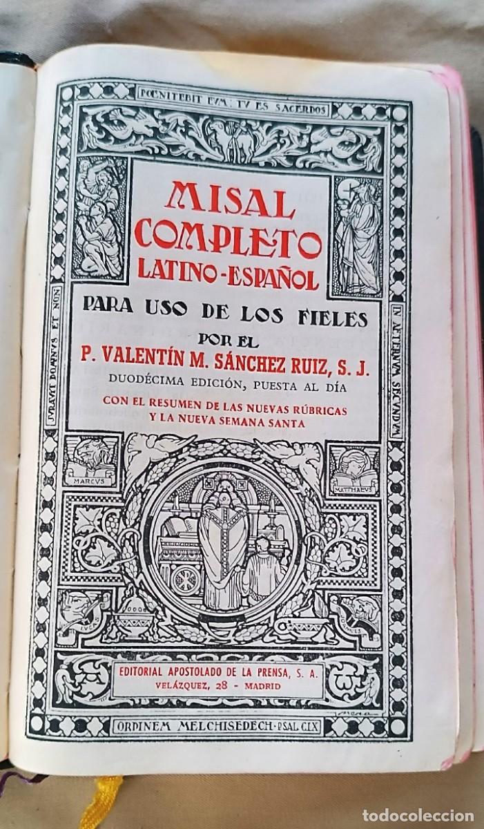 Libros antiguos: MISAL COMPLETO. - Foto 3