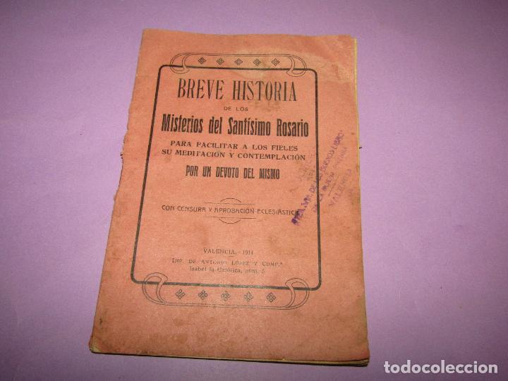 Antiquarische B&uuml;cher: Breve Historia de los Misterios del Sant&iacute;simo Rosario en Valencia del A&ntilde;o 1914