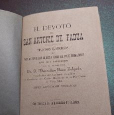 Libros antiguos: EL DEVOTO DE SAN ANTONIO DE PADUA - MARCELINO NOVA-1896