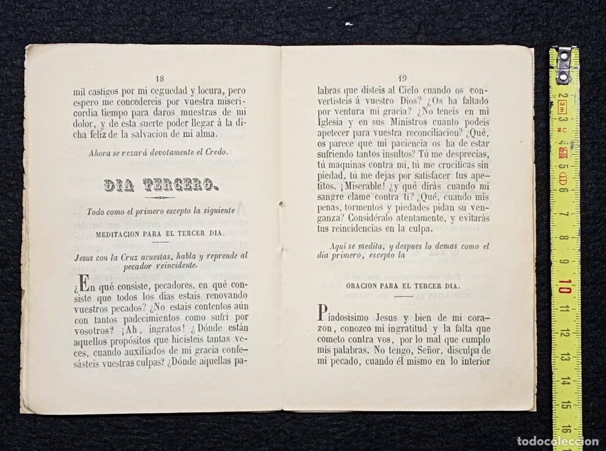 Libros antiguos: Novena de Jes&uacute;s del Perd&oacute;n. 1857. - Foto 3